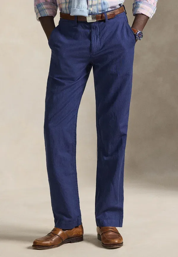 Брюки из льна и хлопка Bedford classic fit linen-cotton pant Polo Ralph Lauren, Dusty Azure