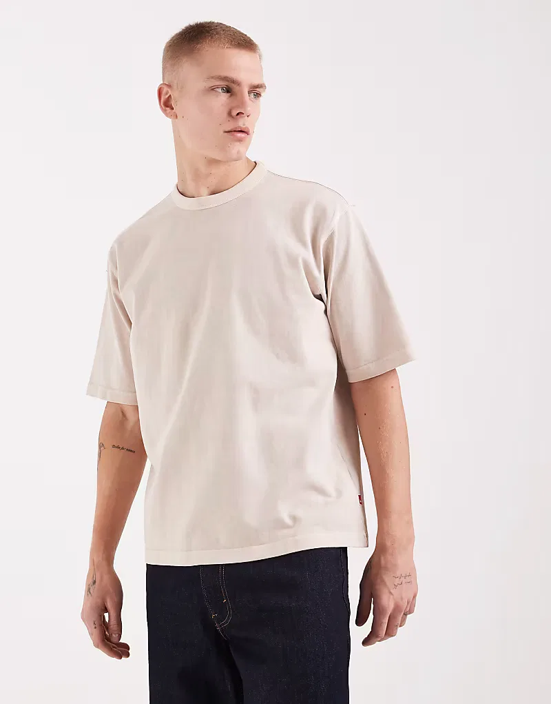 Футболка Levi's из плотной ткани, свободного кроя, каменного