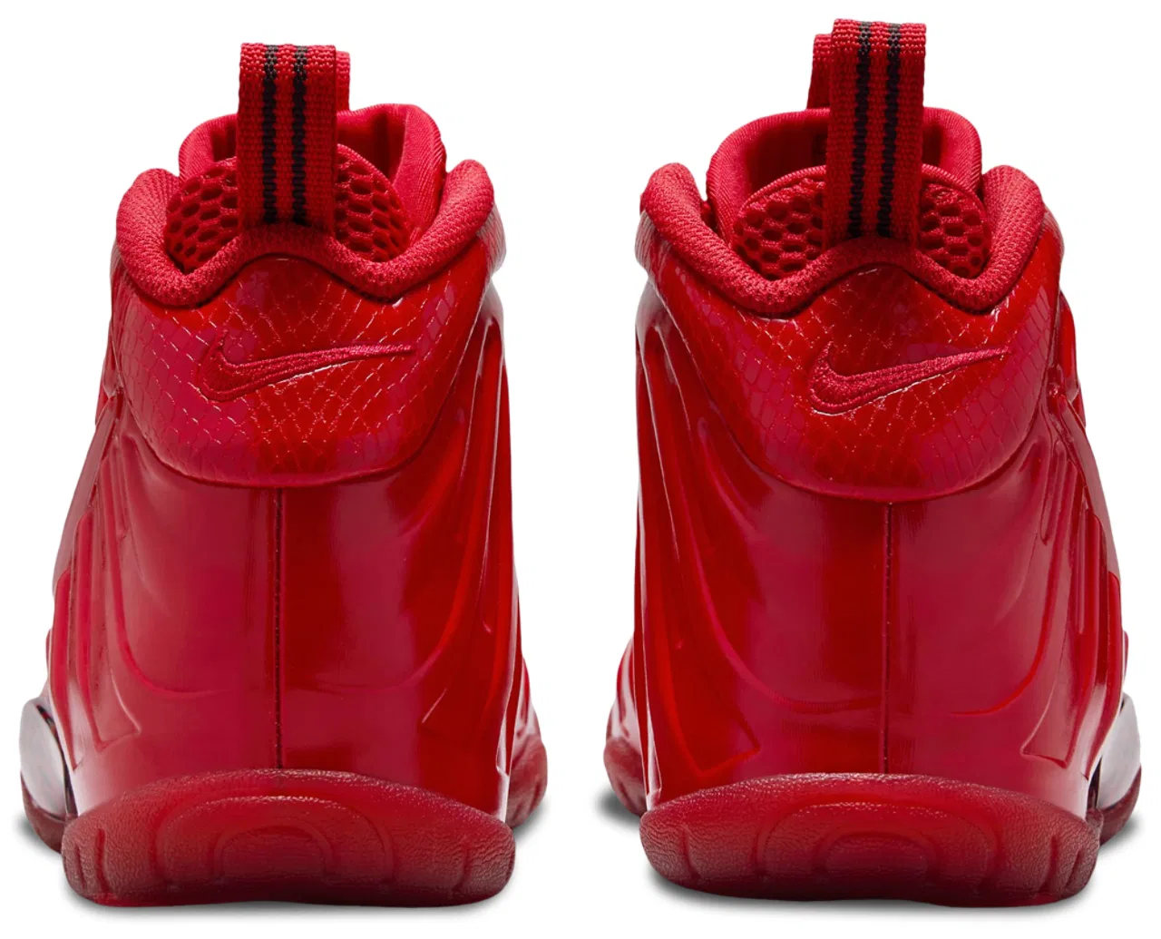Кроссовки для мальчиков Little Posite Pro Nike, цвет Grey Fog/Picante Red/White — фото 3