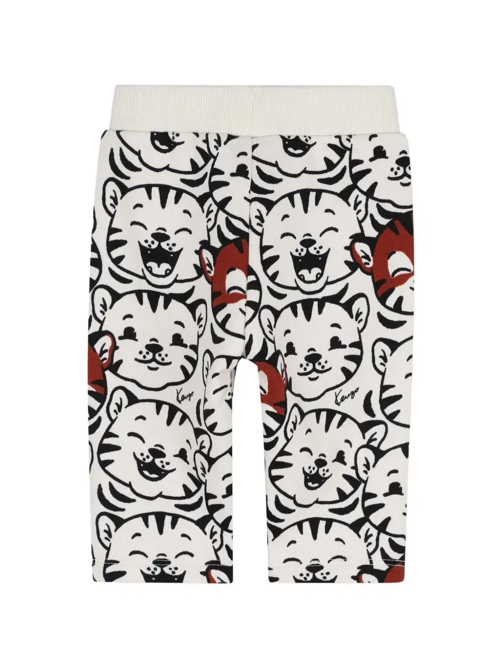 Брюки с тигровым принтом Kenzo Kids, белый — фото 2