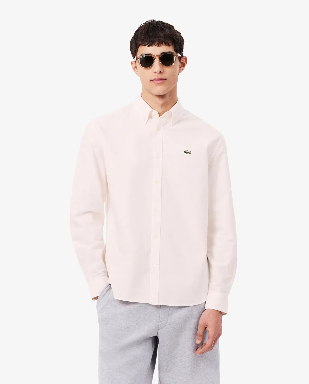 Мужская повседневная рубашка с длинным рукавом Lacoste, Rosa