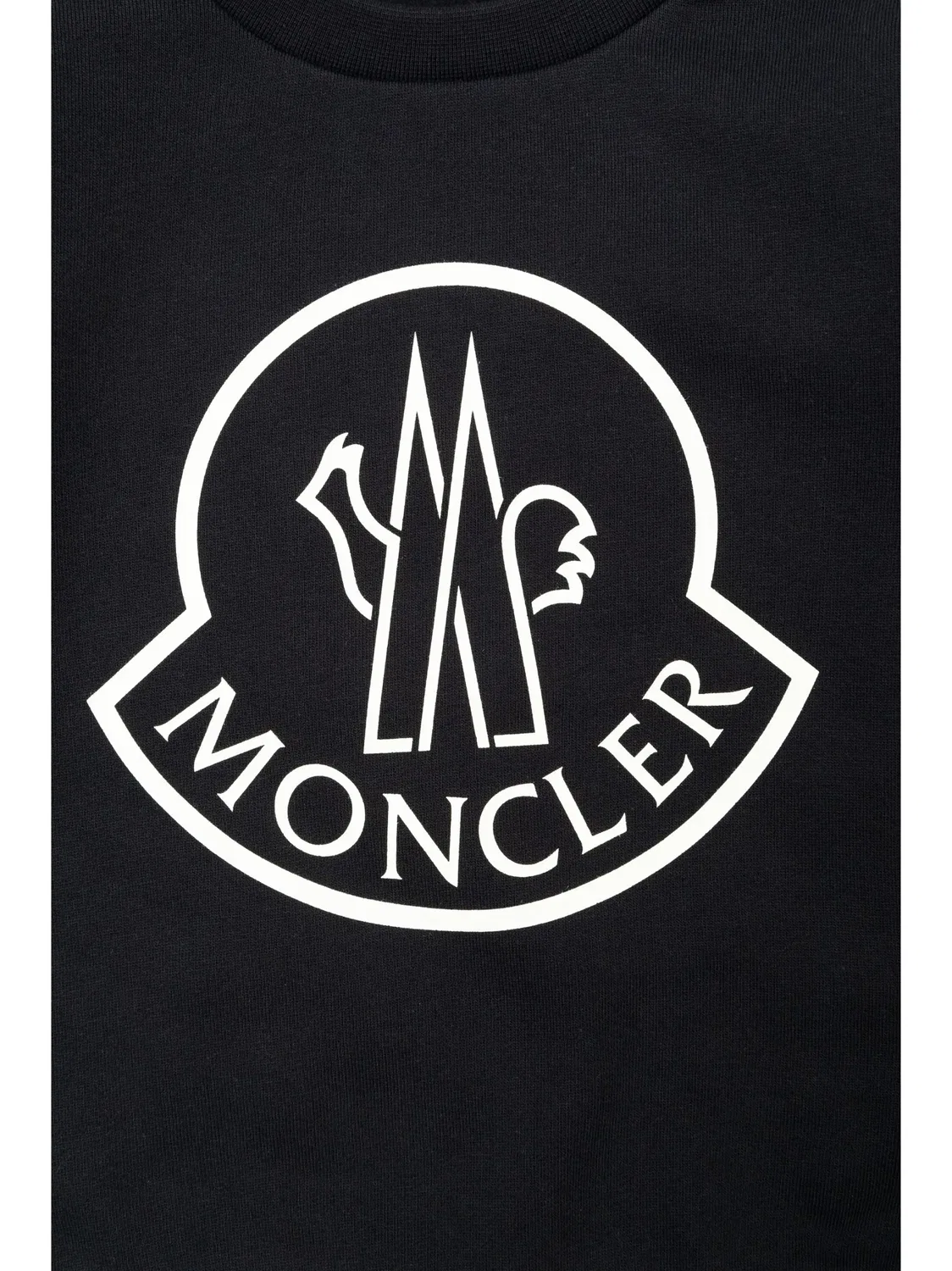 Свитшот с логотипом из хлопка Moncler, темно-синий — фото 3
