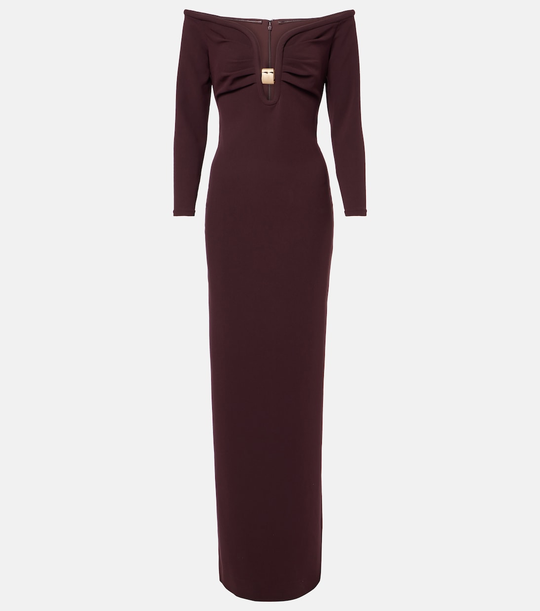 

Платье из кади с декором Roland Mouret, коричневый