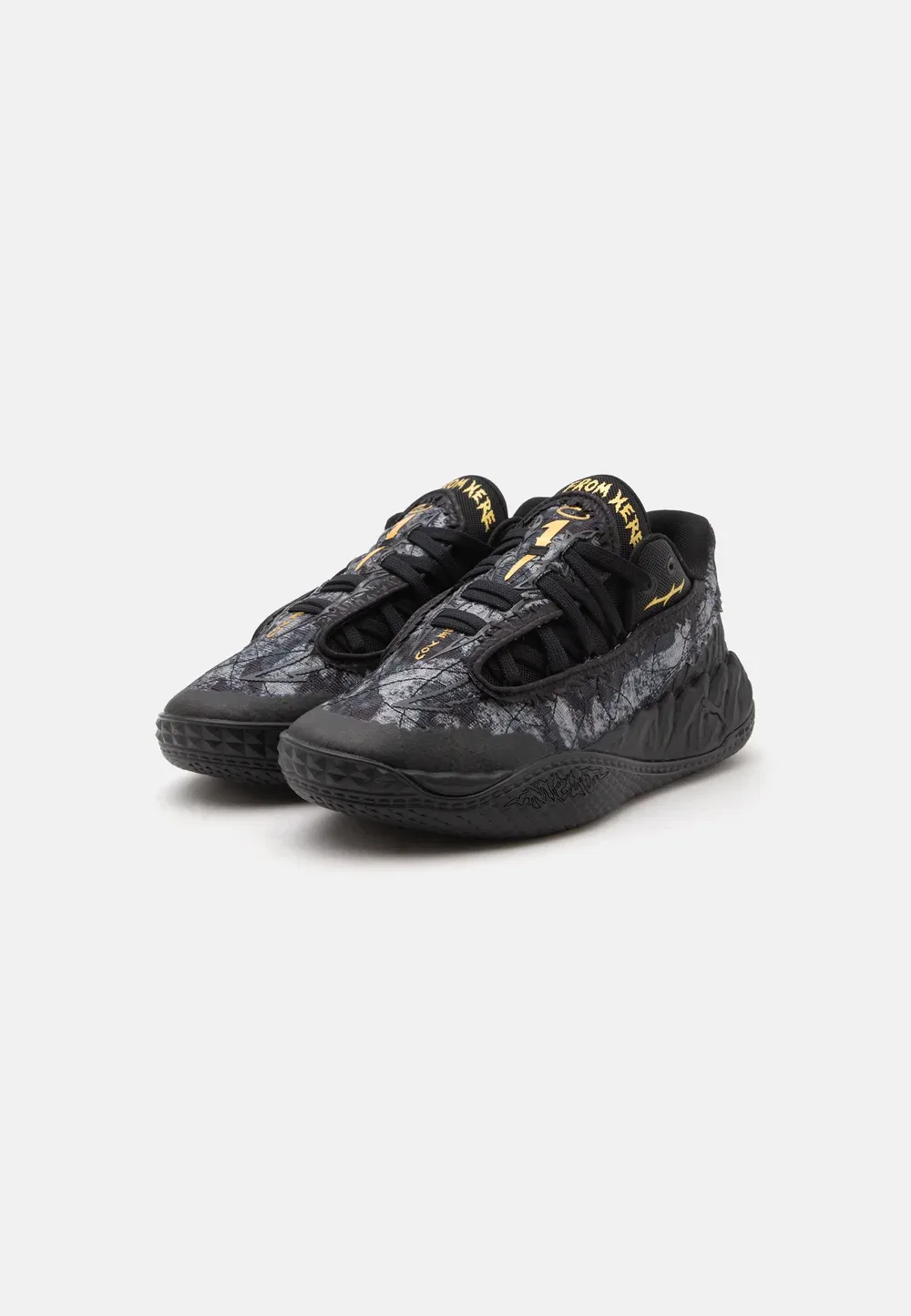 Mb05 lo team jr унисекс - баскетбольные кроссовки Puma, Black/Moody Gray — фото 2