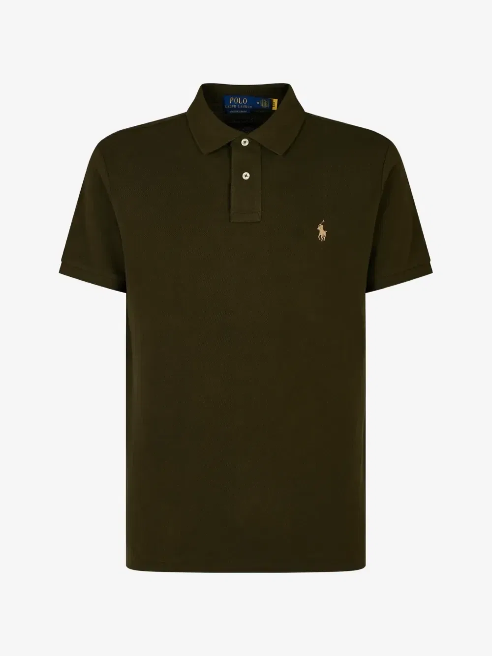Хлопковое поло с вышитым логотипом POLO RALPH LAUREN, зеленый