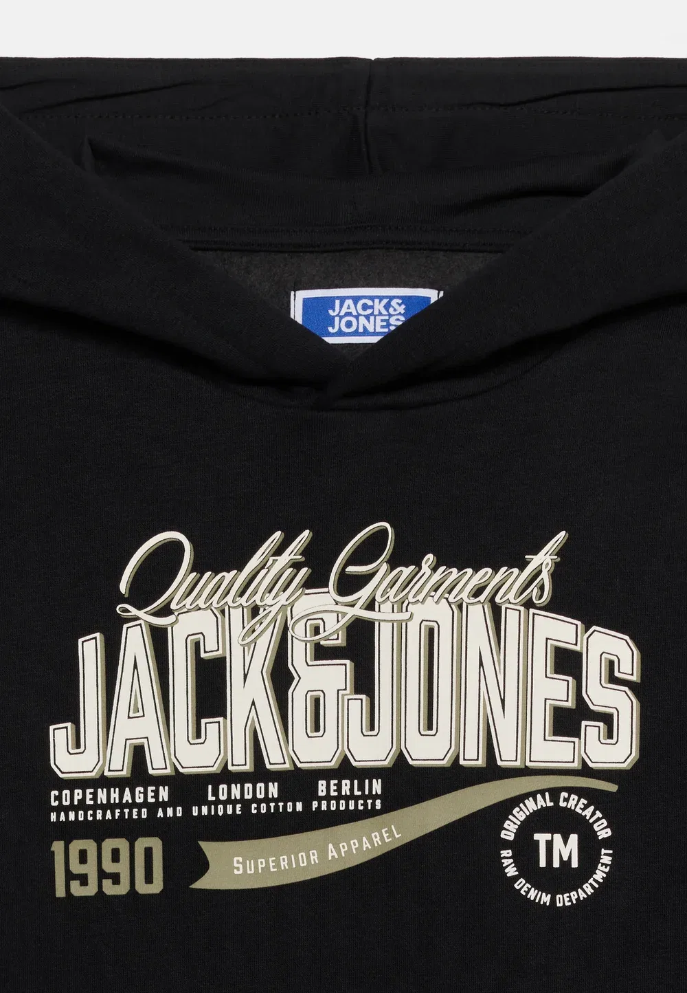 Толстовка Jjelogo sweat hood 2 col aw26 sn jnr - hoodie Jack & Jones Junior, Black — фото 4