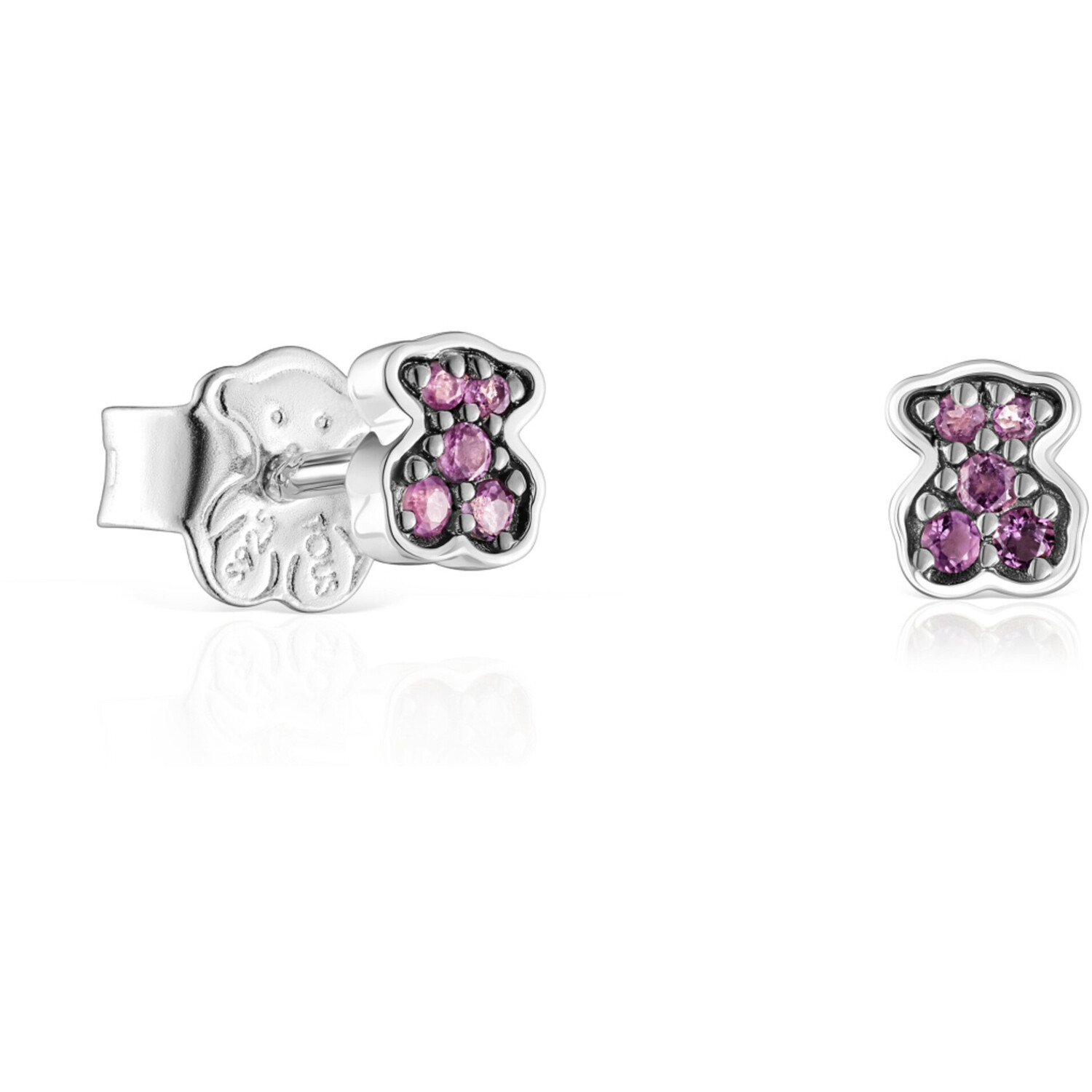 

Серьги Tous New Motif Bear, серебро/аметист