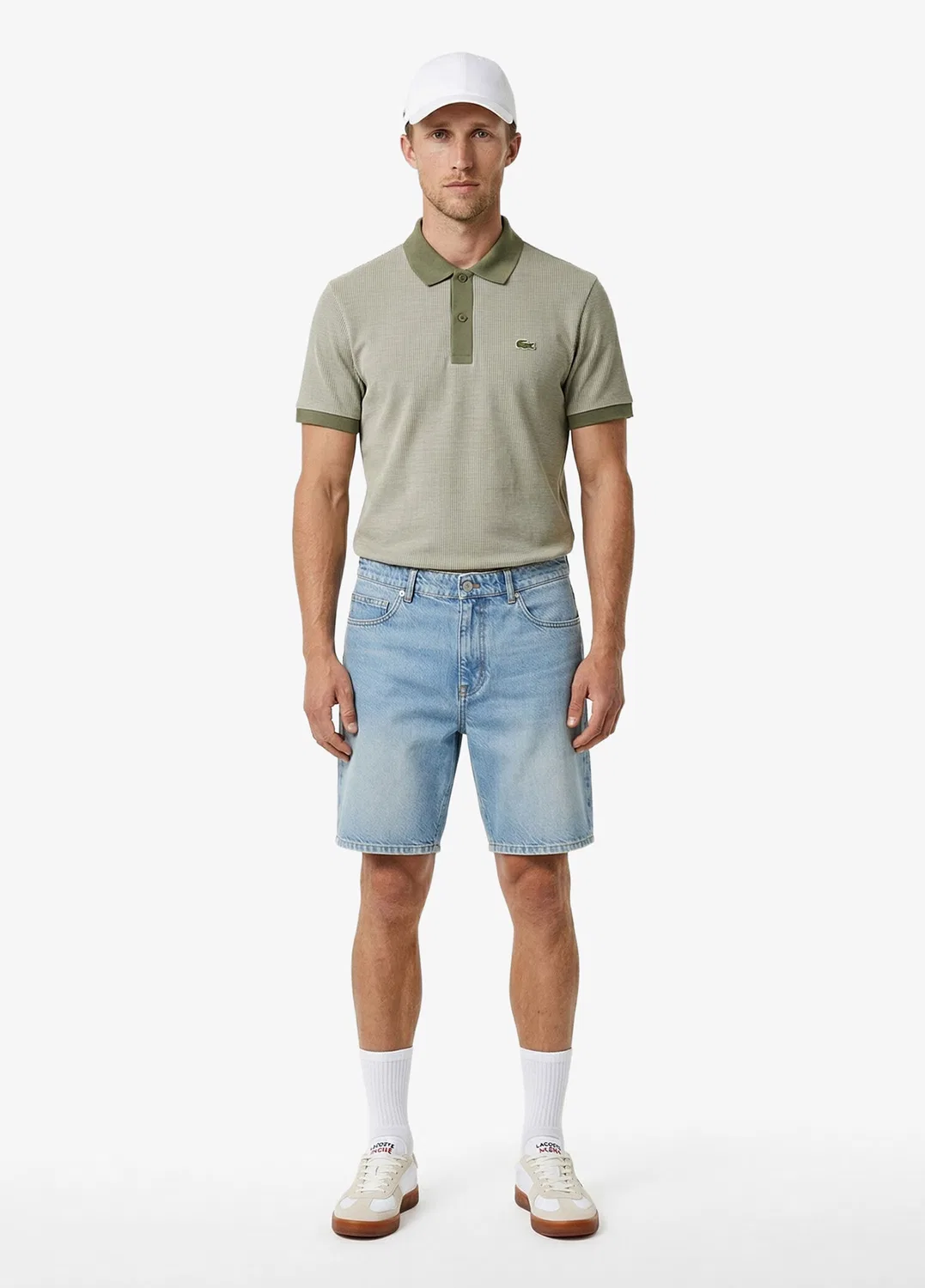 Поло Lacoste Regular Fit, хаки — фото 3