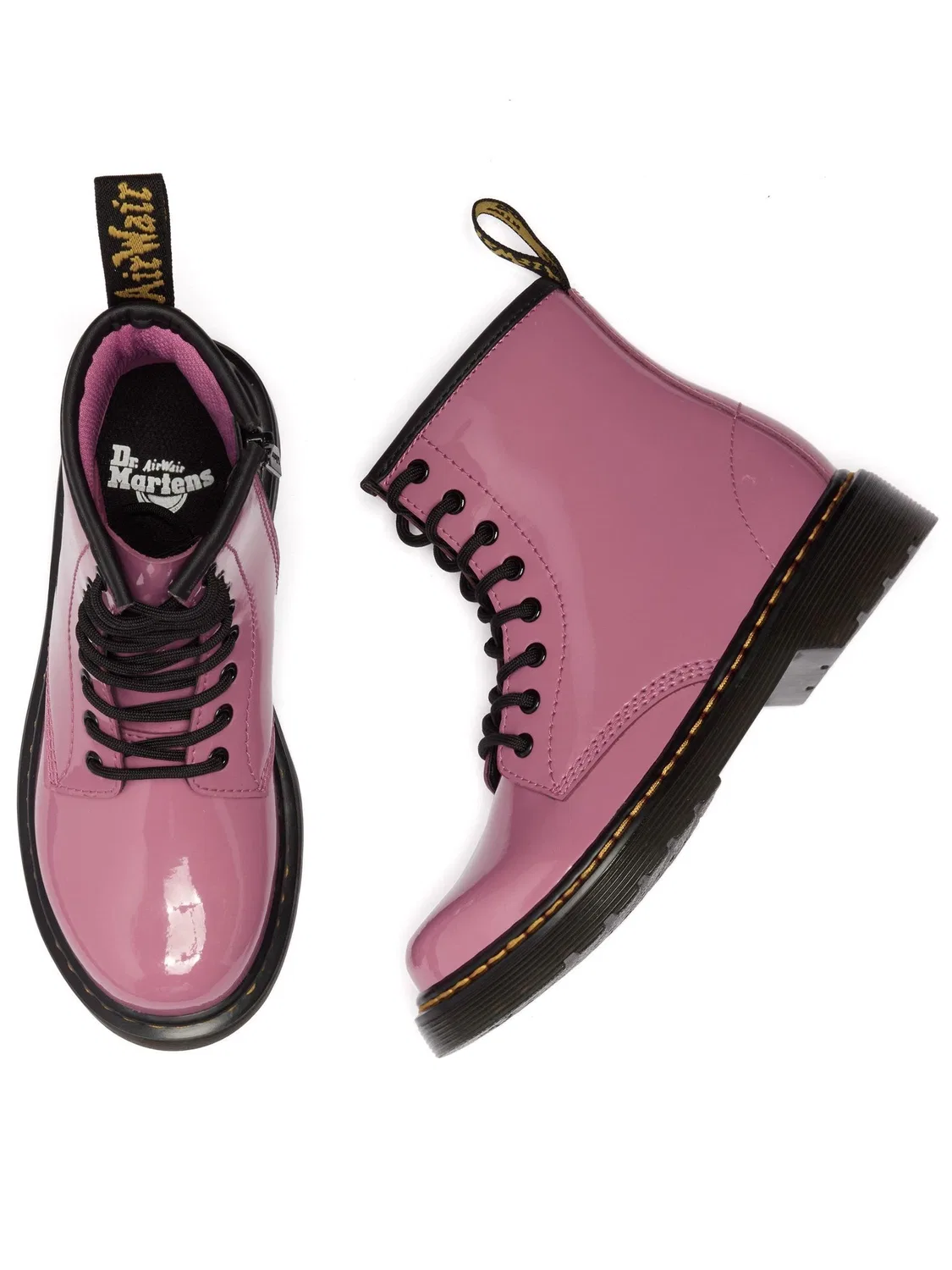 Ботинки Dr. Martens 1460 Patent Lamper, розовые, лаковые — фото 4