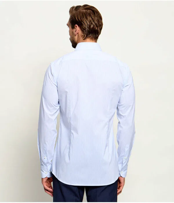 Мужская рубашка slim fit P-HANK-K-261 BOSS, синий — фото 3