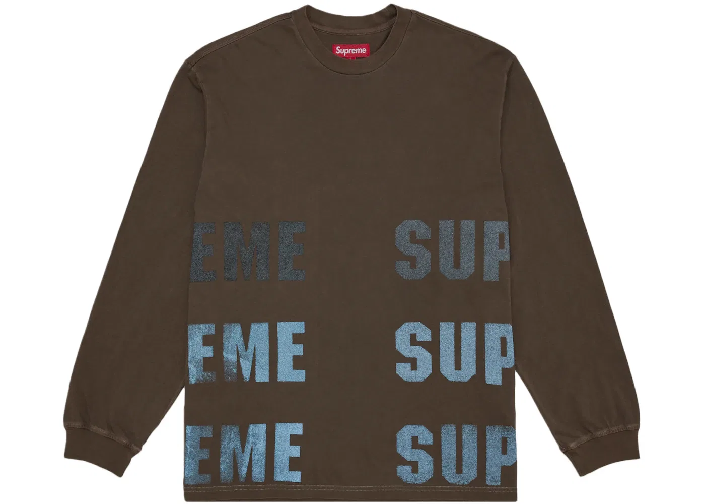 Мужской топ с длинным рукавом Supreme Reflective L/S Top, коричневый — фото 2
