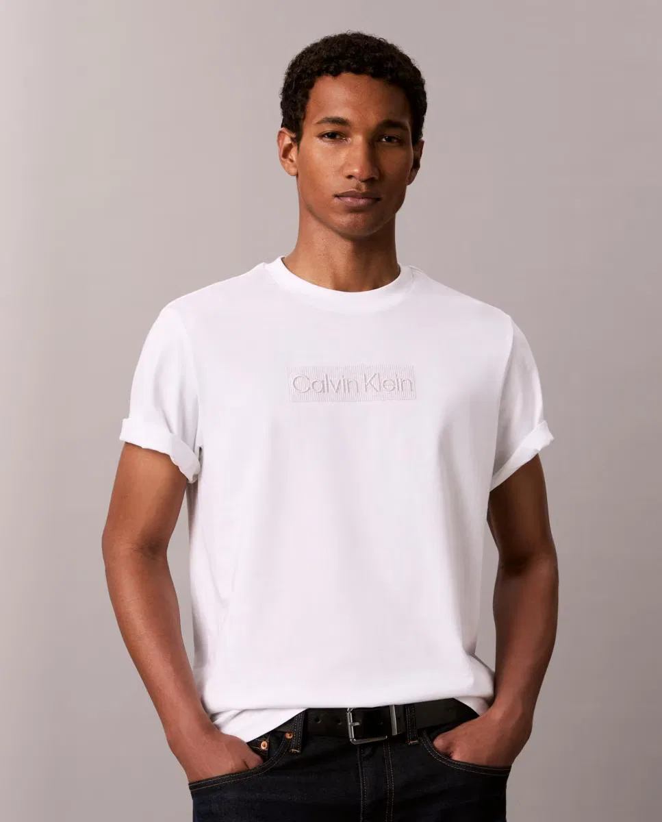 Мужская футболка короткий, Calvin Klein, белый