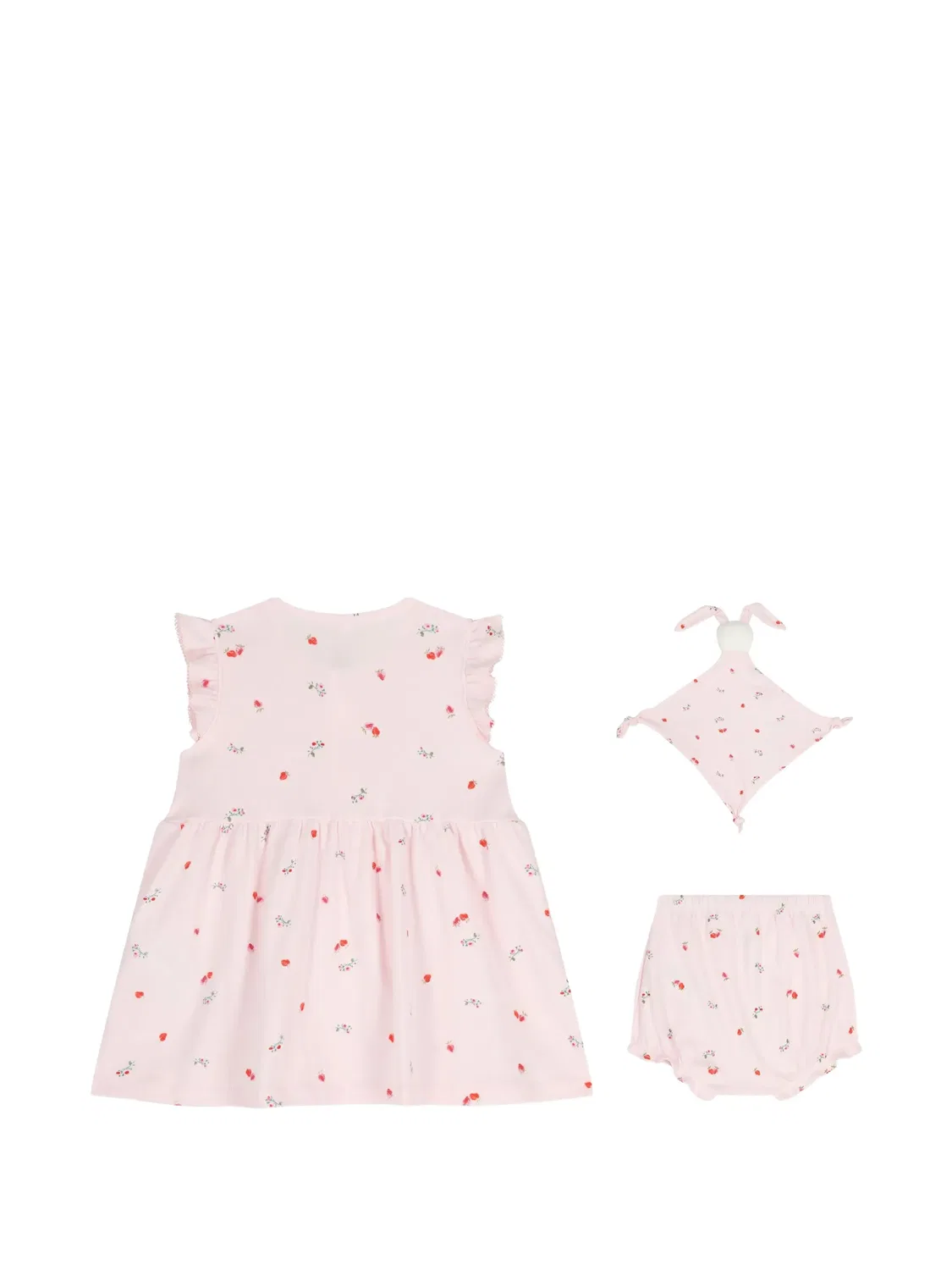 Комплект из платья с оборками Petit Bateau, розовый — фото 2