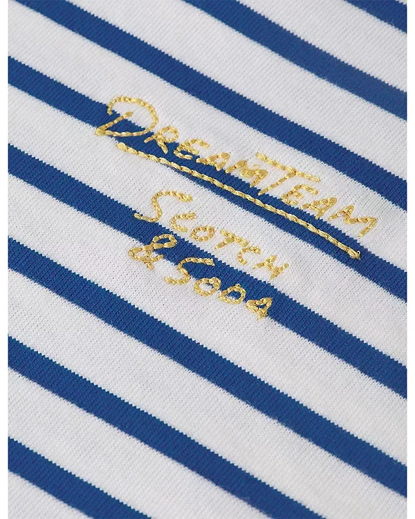 Детская футболка для мальчиков с длинным рукавом с принтом Scotch & Soda, Strong Blue Stripe — фото 3