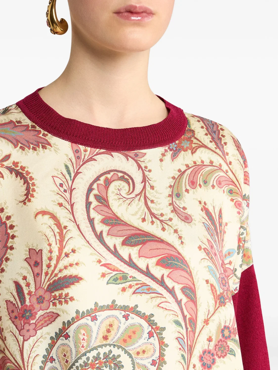 Футболка с узором пейсли ETRO, красный — фото 4