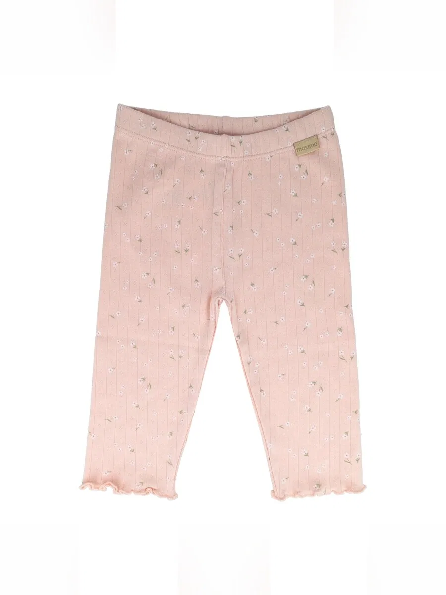 Брюки MAXIMO Regular 'BABY GIRL-Leggings Jersey AOP Blumen' в розовом цвете