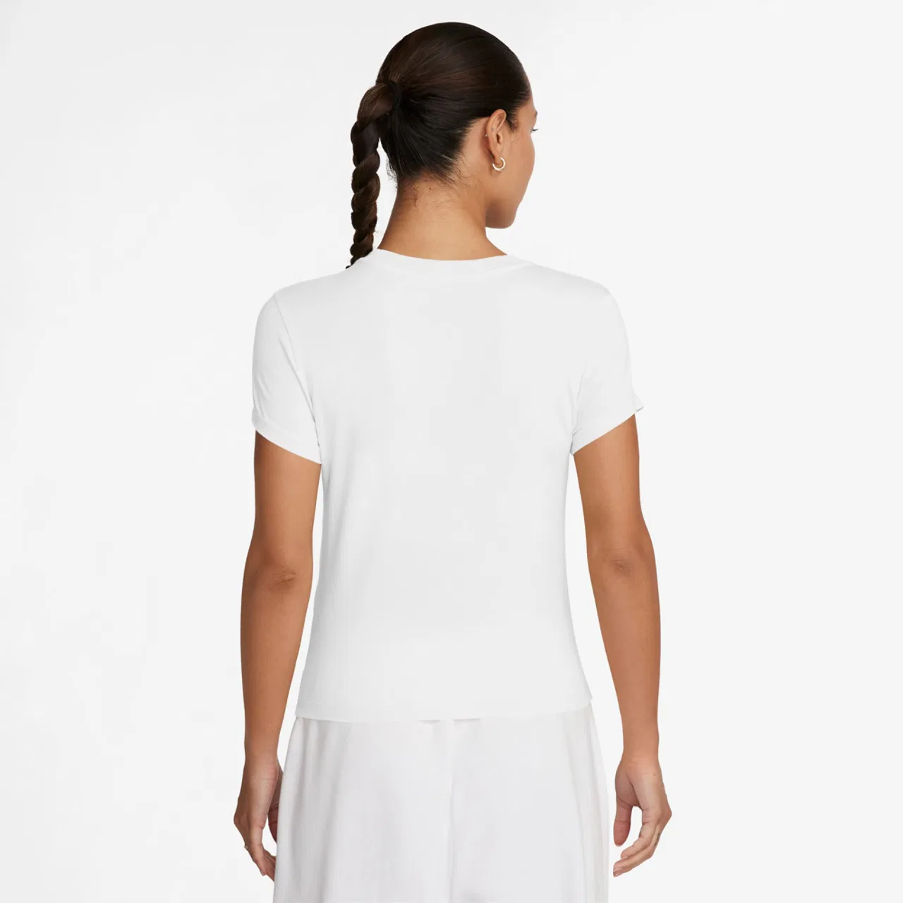 Женская футболка Chill Knit Crop Nike, черный/белый — фото 2