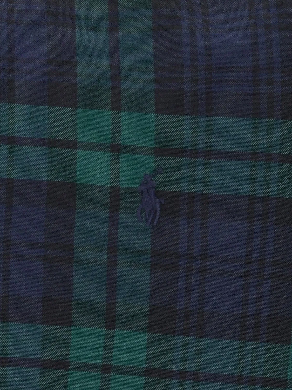Рубашка в клетку тартан с длинным рукавом Polo Ralph Lauren, зеленый — фото 2