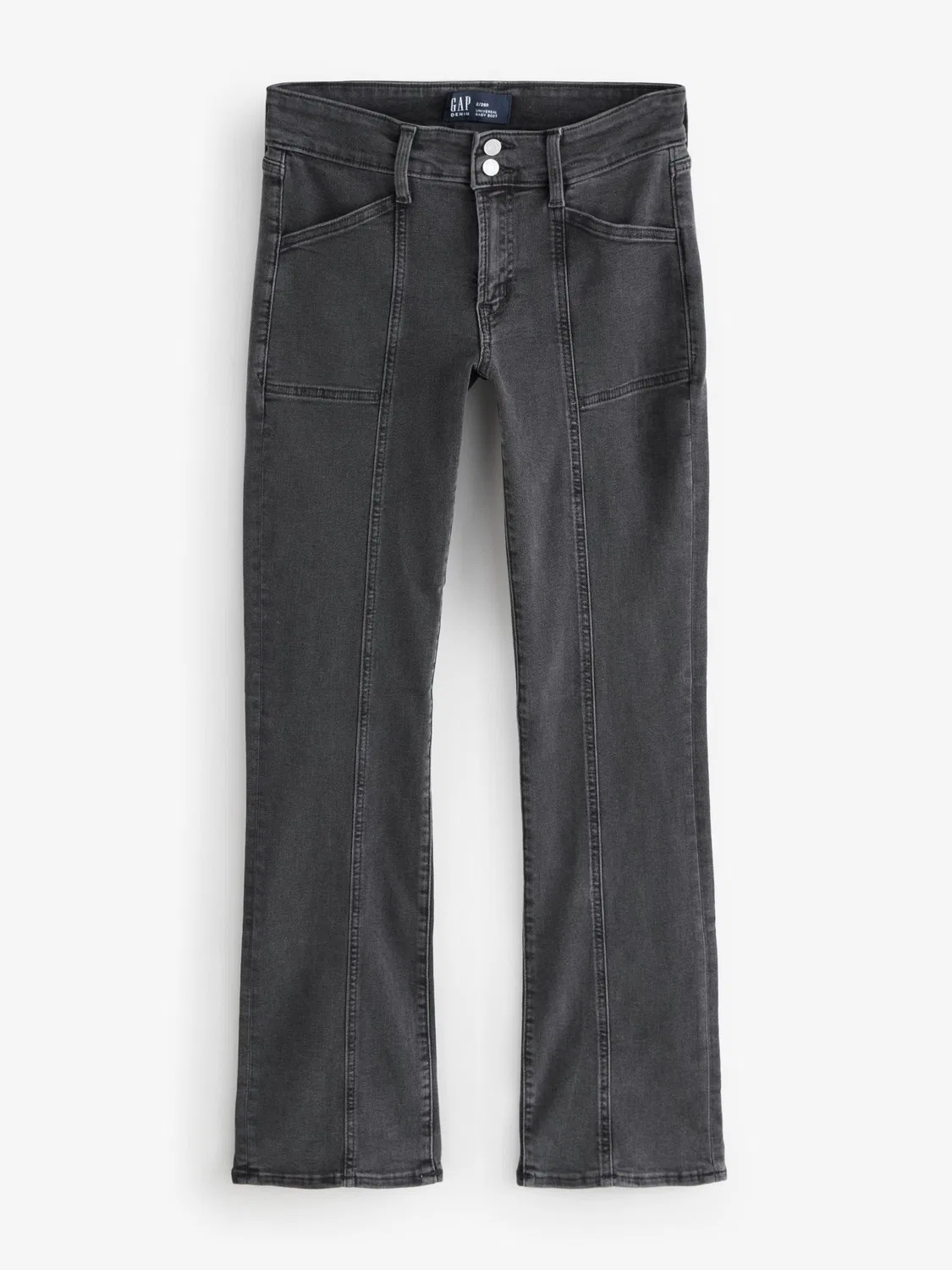 Джинсы клеш с высокой посадкой Gap 70s Flare Black