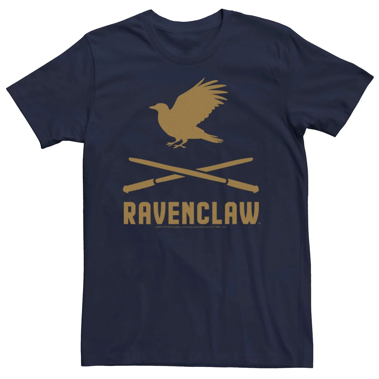 

Мужская футболка с логотипом Harry Potter Ravenclaw и скрещенными палочками, Синяя Licensed Character, синий