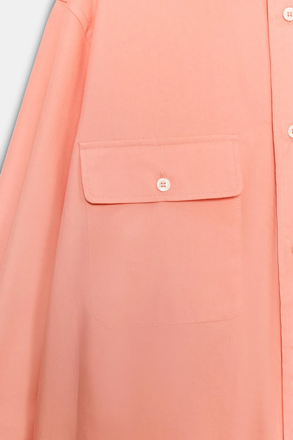 Рубашка из поплина с карманами из коллекции ZW. ZARA, Peach — фото 4