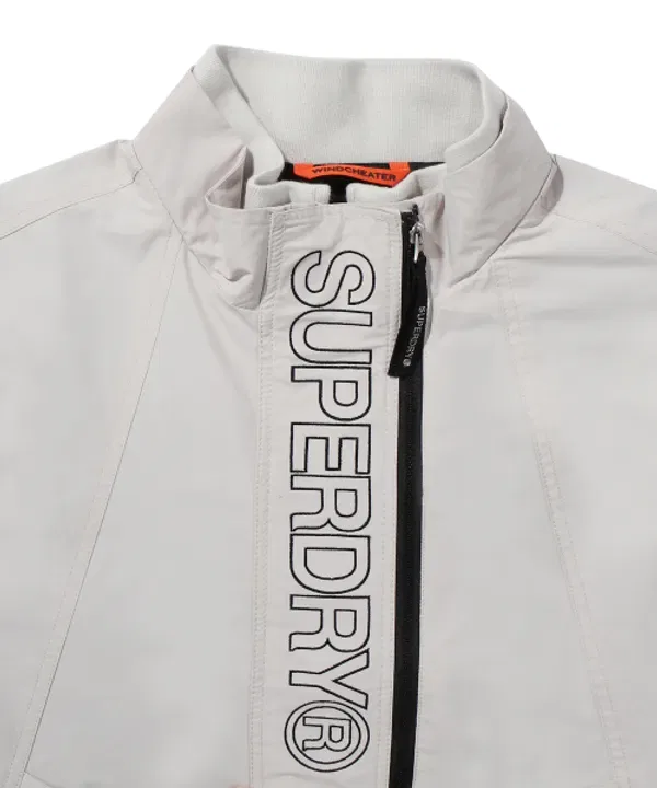 Ветровка с высоким воротником, Superdry, серый бежевый — фото 4