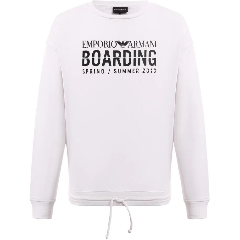 Мужская толстовка с длинным рукавом EMPORIO ARMANI, White