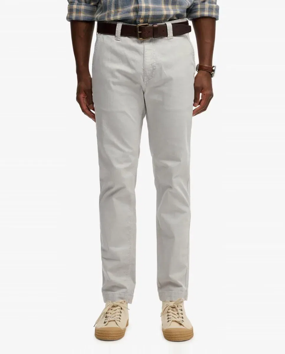 Мужские чинос Utility Relaxed Fit Superdry, Серый Светлый — фото 2