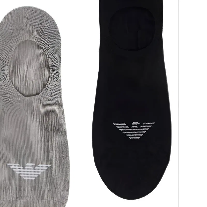 Мужские носки-невидимки 3 пары EMPORIO ARMANI, 3 Pack (White+Gray+Black) — фото 4