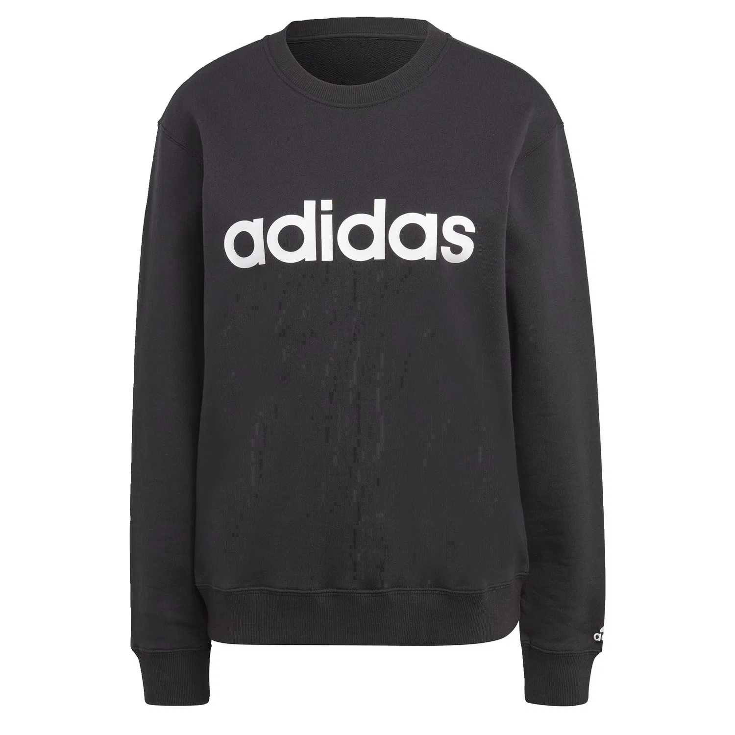 Женский свитшот из футера Essentials Linear adidas, Black / White