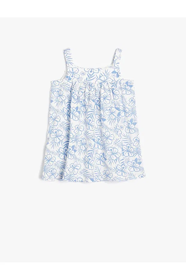 Детское платье с цветочным принтом Koton, White Patterned