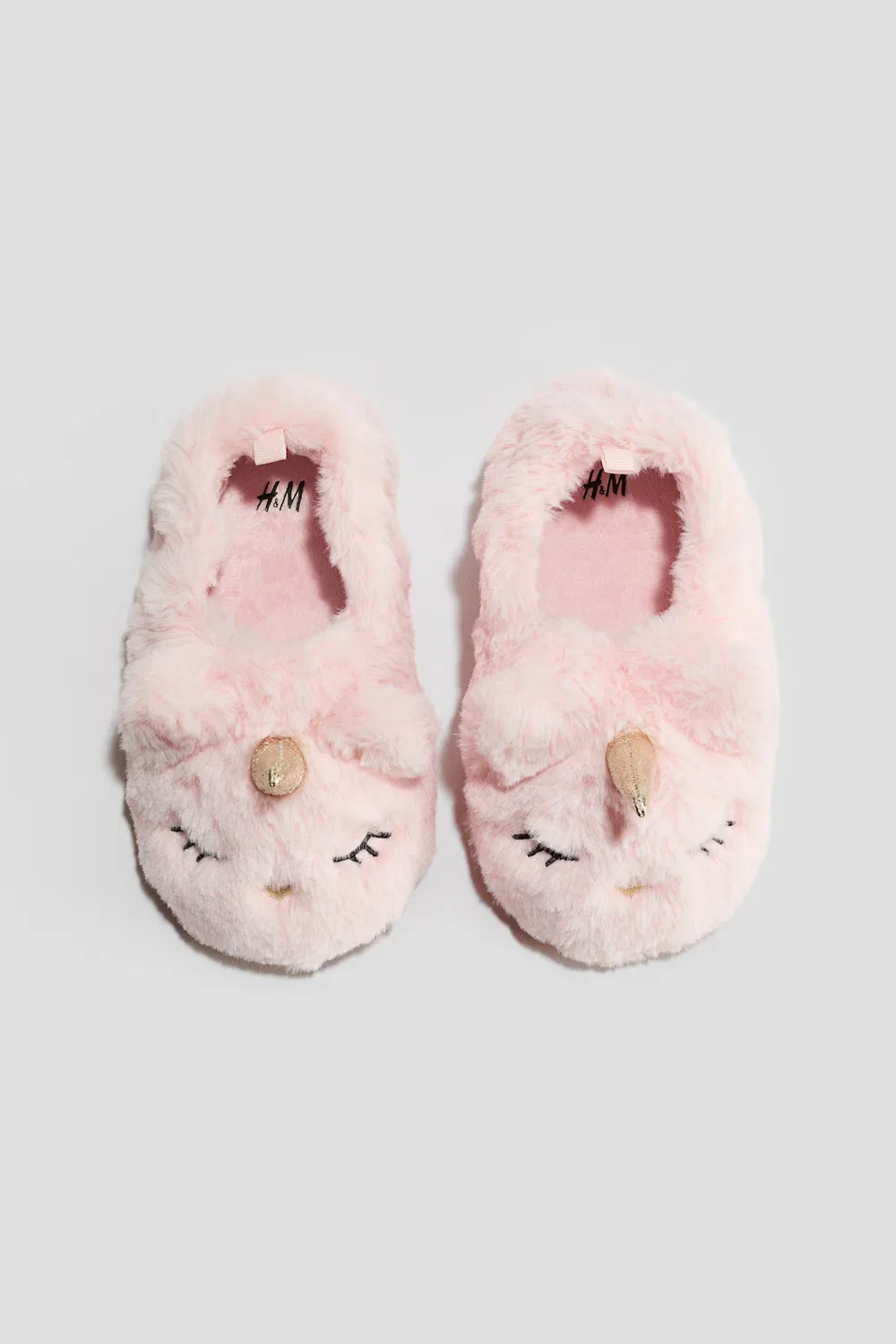 Мягкие тапочки с аппликацией H&M, Hellrosa/Einhorn