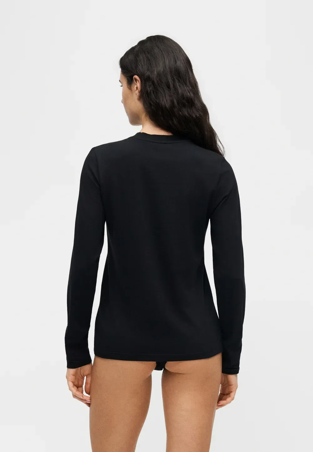 Пижамная кофта с круглым вырезом и длинным рукавом Emporio Armani, Black — фото 3