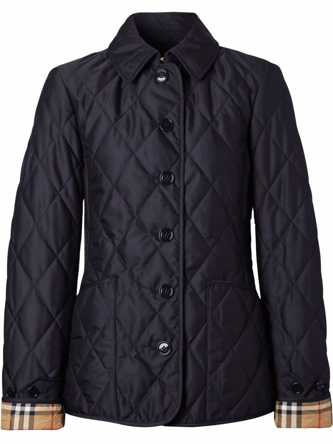 Джакет с ромбовидной стеганкой Burberry, синий