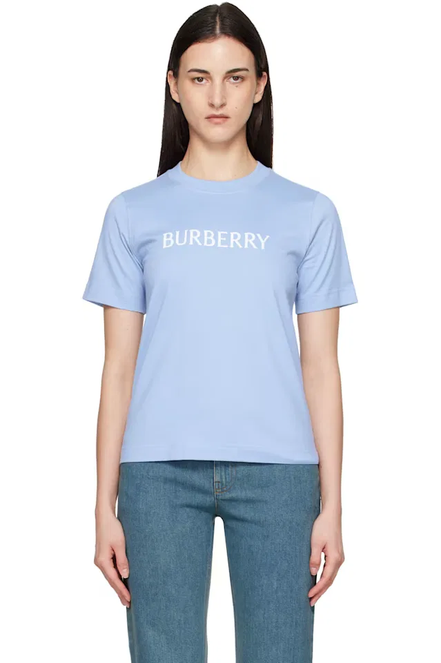 Футболка Хлопковая Burberry, мужская, синий