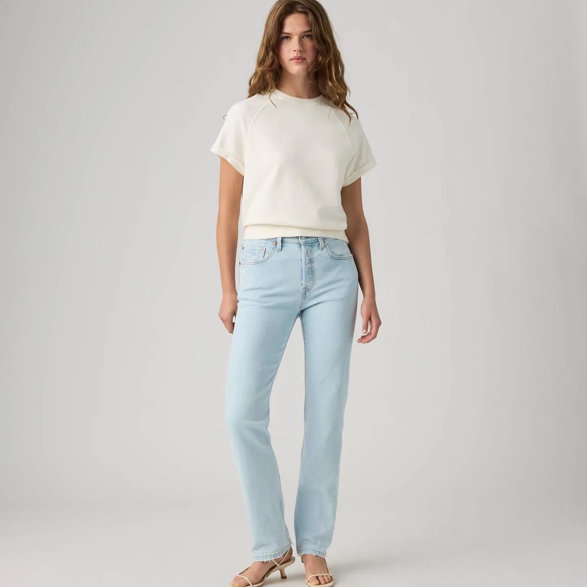 Женские джинсы 501 оригинального кроя Levi's, List Less Ltw - Light Wash