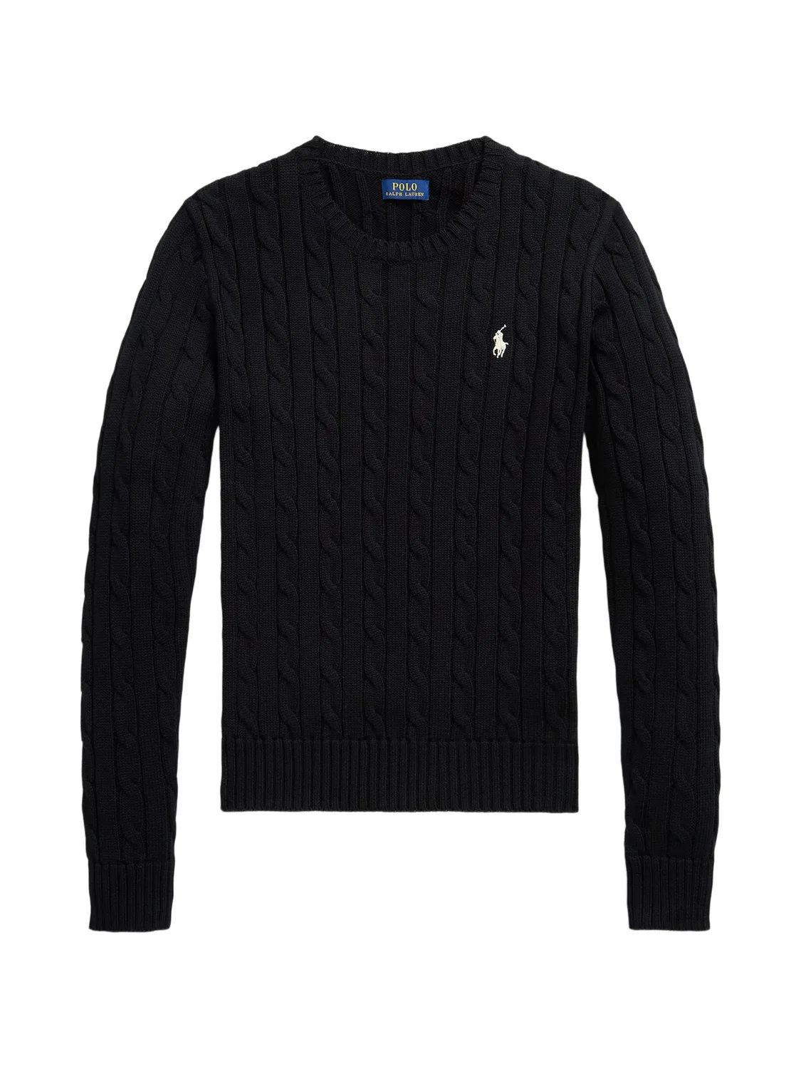 Polo Ralph Lauren Свитер с узором косы черный