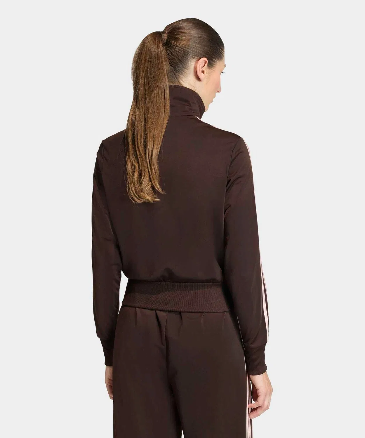 Женский свитшот с воротником-стойкой и молнией Firebird Classic Track Top Adidas, Brown — фото 2