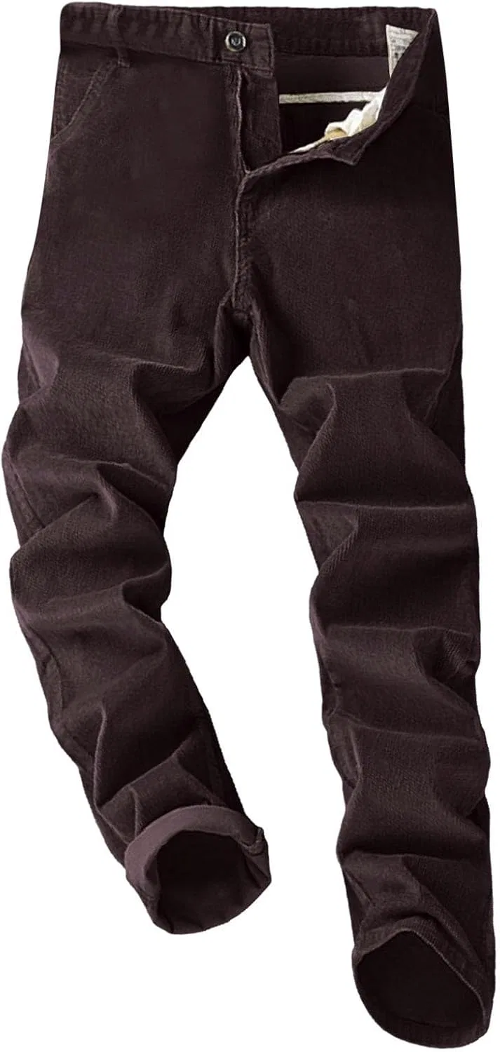 Мужские брюки из футера на резинке, Slim Fit, кофейный