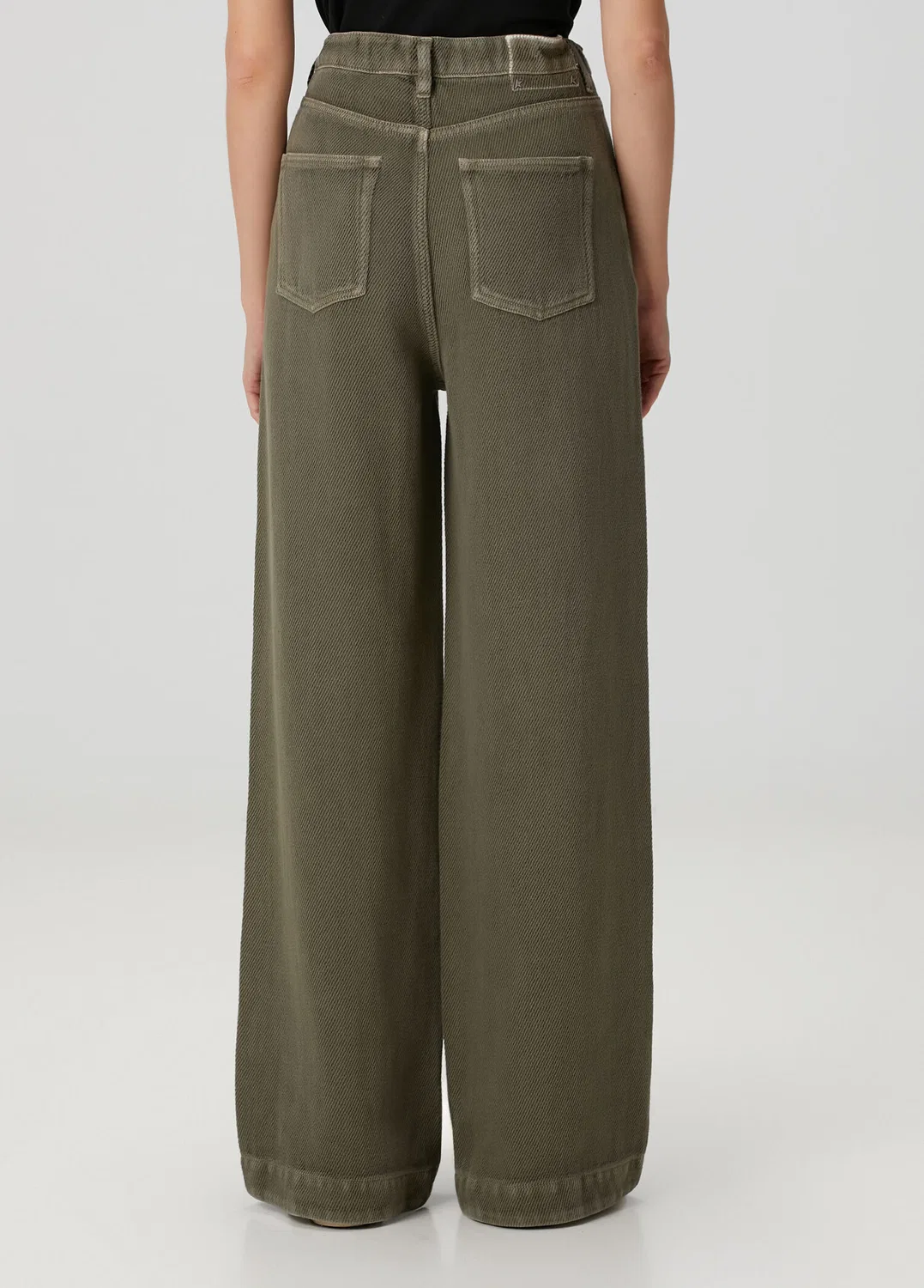 Джинсы Wide Leg Golden Goose, хаки — фото 4