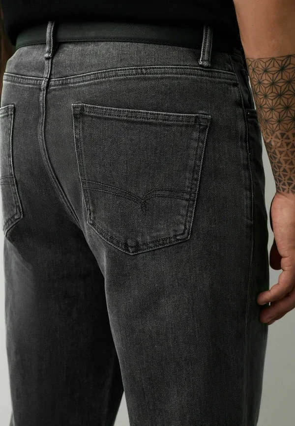 Джинсы деним Relaxed fit - belted jeans Next, grey denim, серый — фото 4