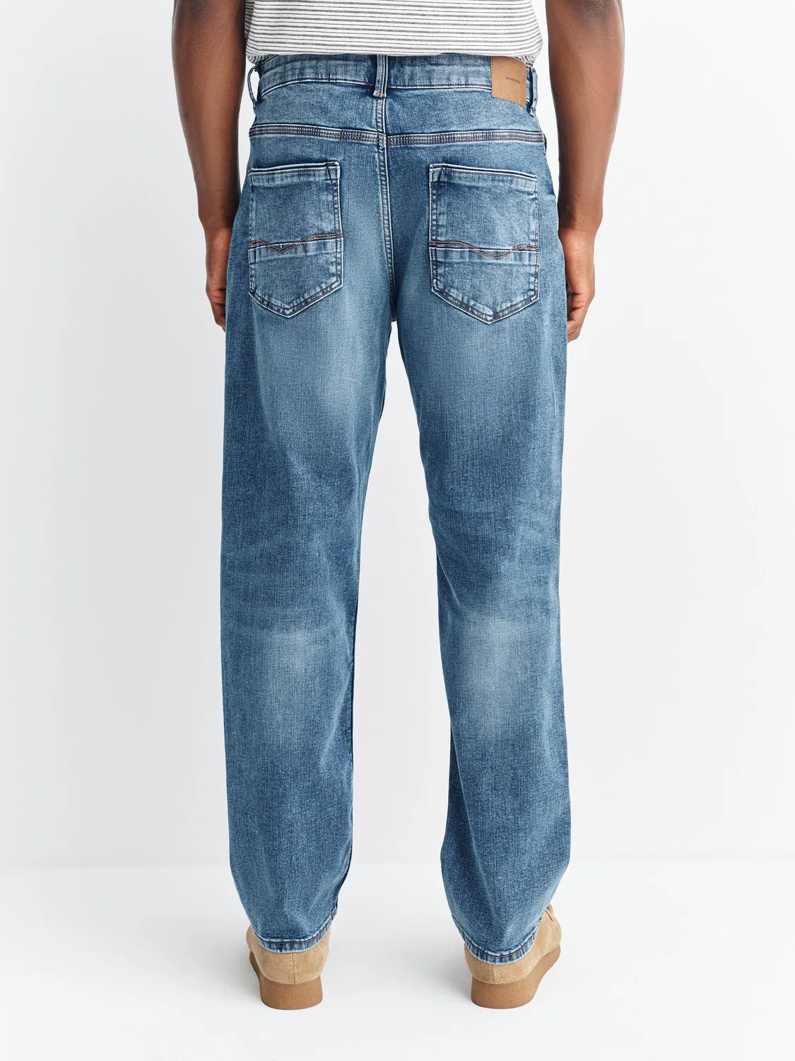 Джинсы Mid Blue Authentic Stretch Denim Next, средний синий — фото 3