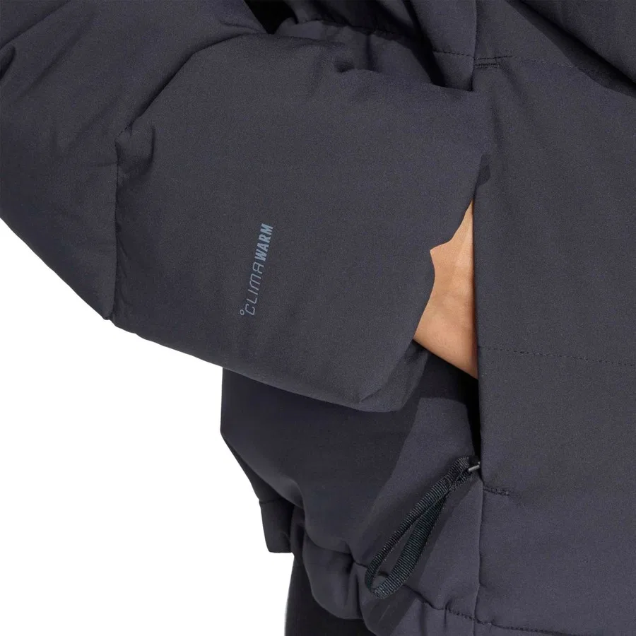 Женский утепленный пуховик с высоким воротником adidas W Helionic Rlx JN2087, Черный — фото 4