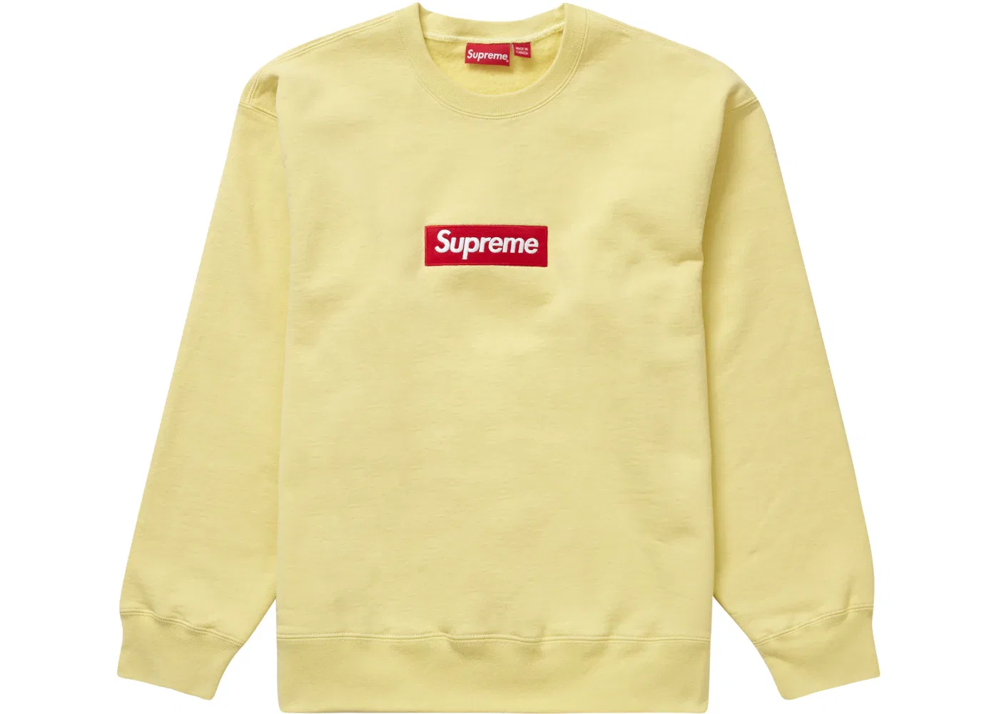 Мужской свитшот с длинным рукавом Crewneck (FW22) Supreme, Pale Yellow