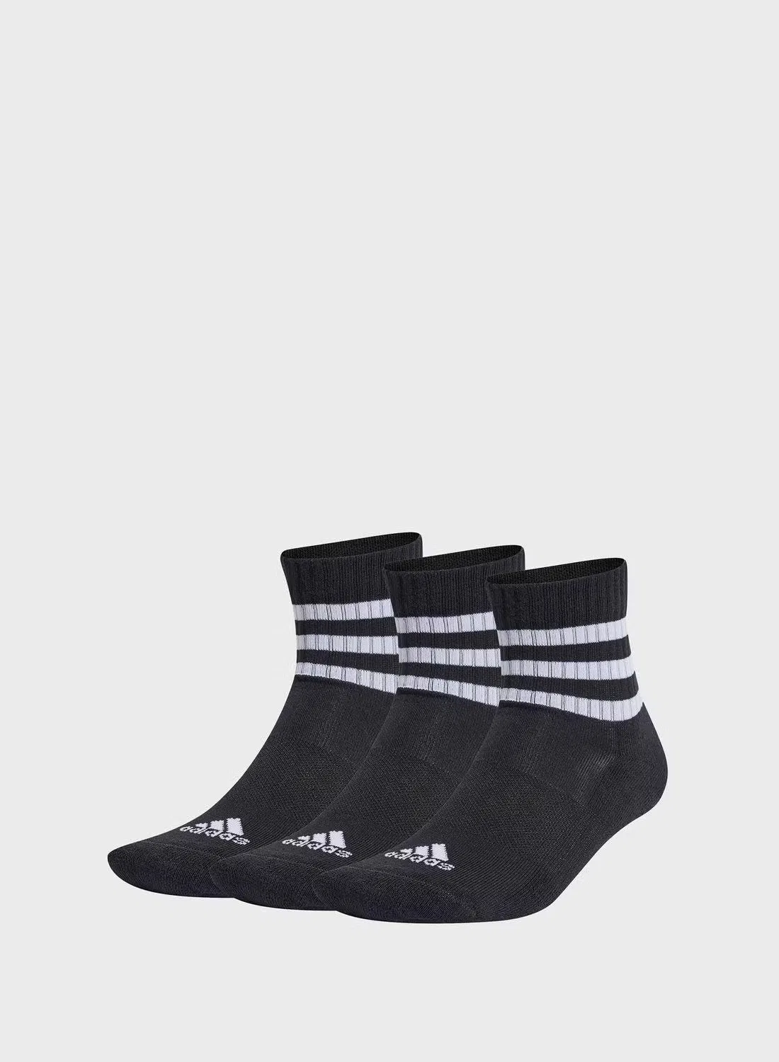 Носки низкие с амортизацией 3-Stripes Adidas, черный — фото 2
