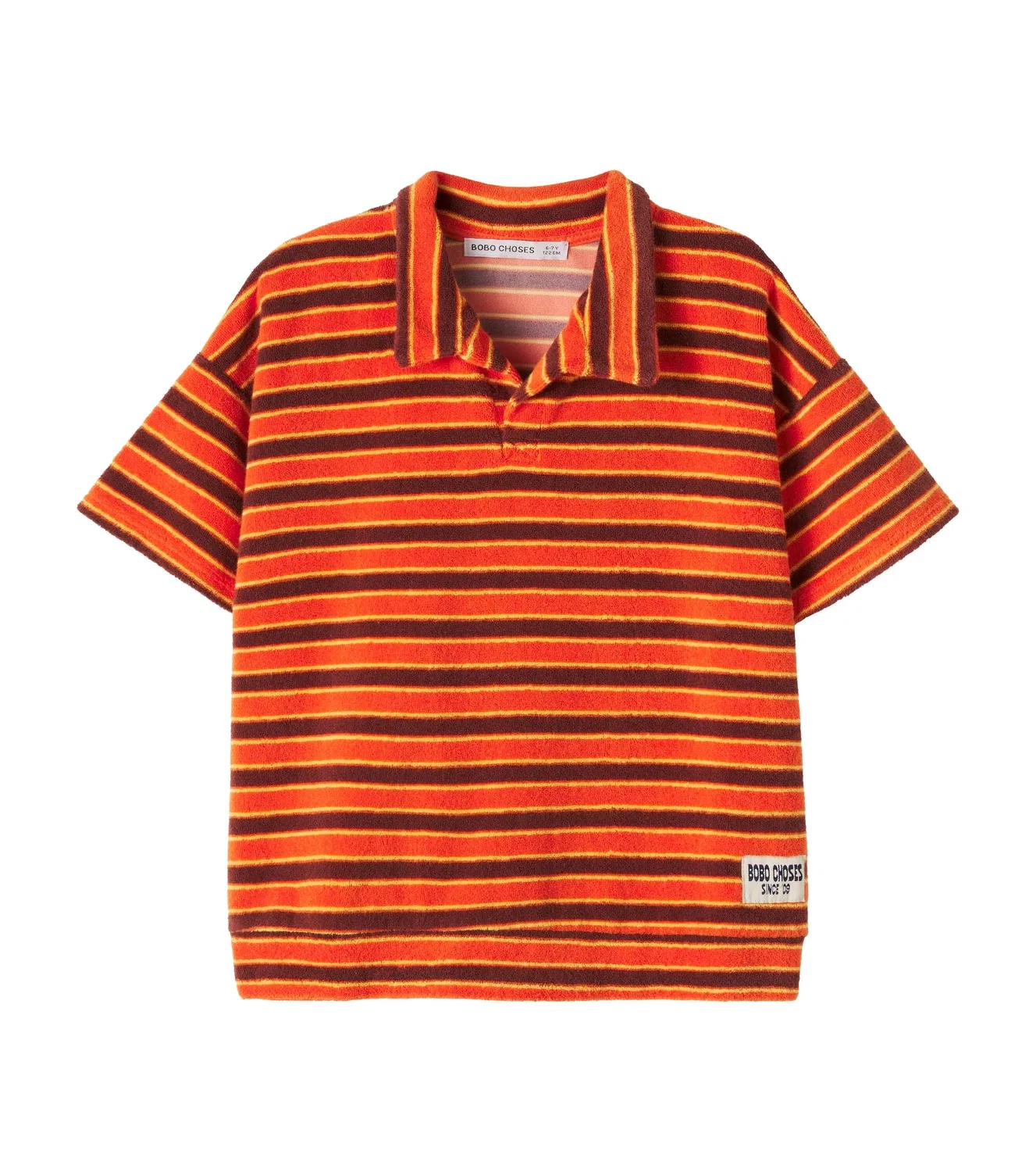Поло с воротником поло из смесового хлопка Bobo Choses, Orange Gold Hardware