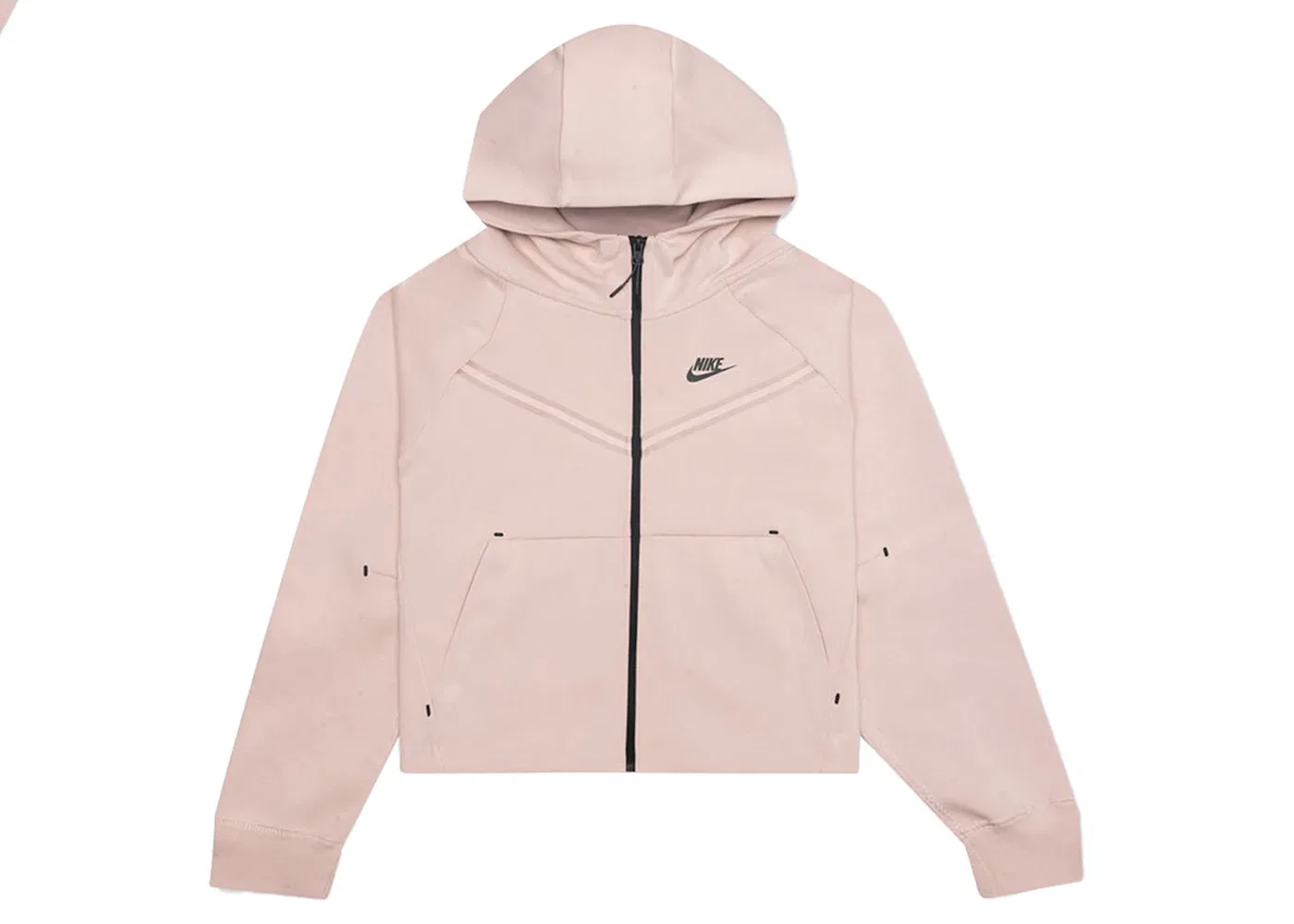 Женская худи Tech Fleece с полной застежкой-молнией Nike, Pink Oxford/Black