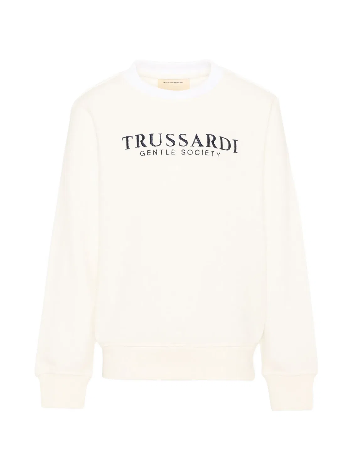 Толстовка с вышитым логотипом Trussardi Junior, нейтральные цвета