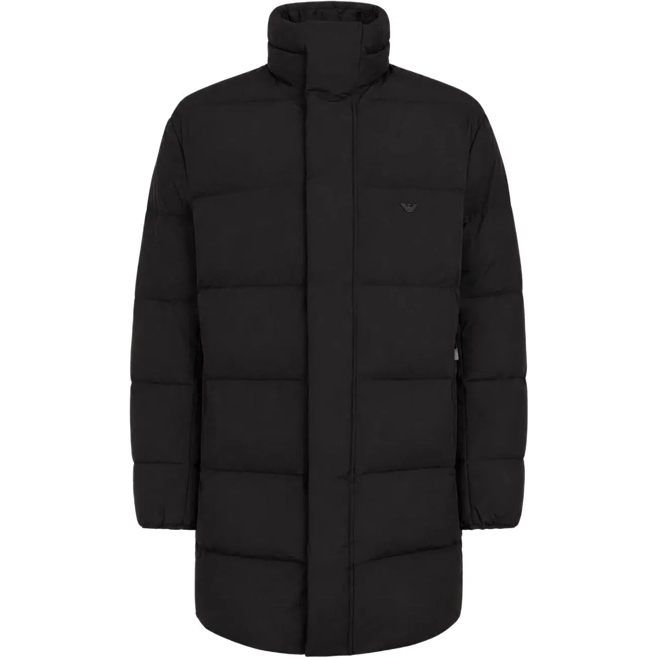Мужская куртка пуховик с воротником-стойкой Emporio Armani, Black