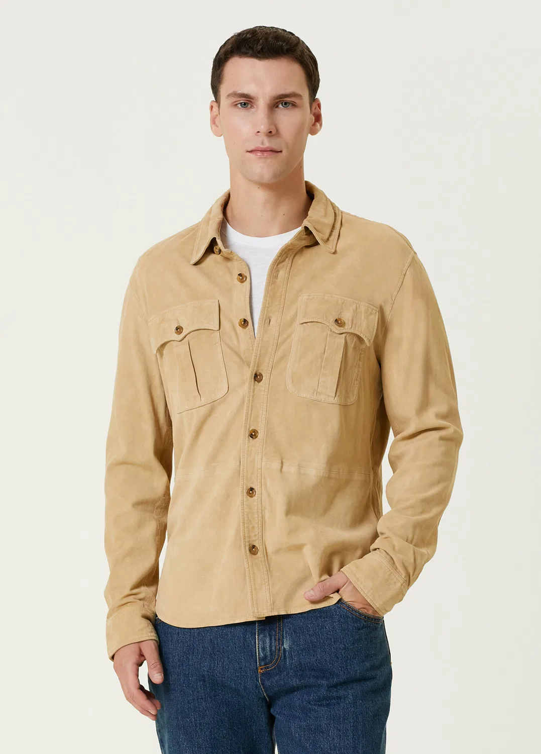 Рубашка Polo Ralph Lauren Kum Süet, бежевый
